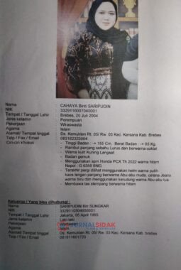 Seorang Gadis Remaja Pergi dari Rumah Dan Los Kontak,Pihak Keluarga Laporkan Ke  APH